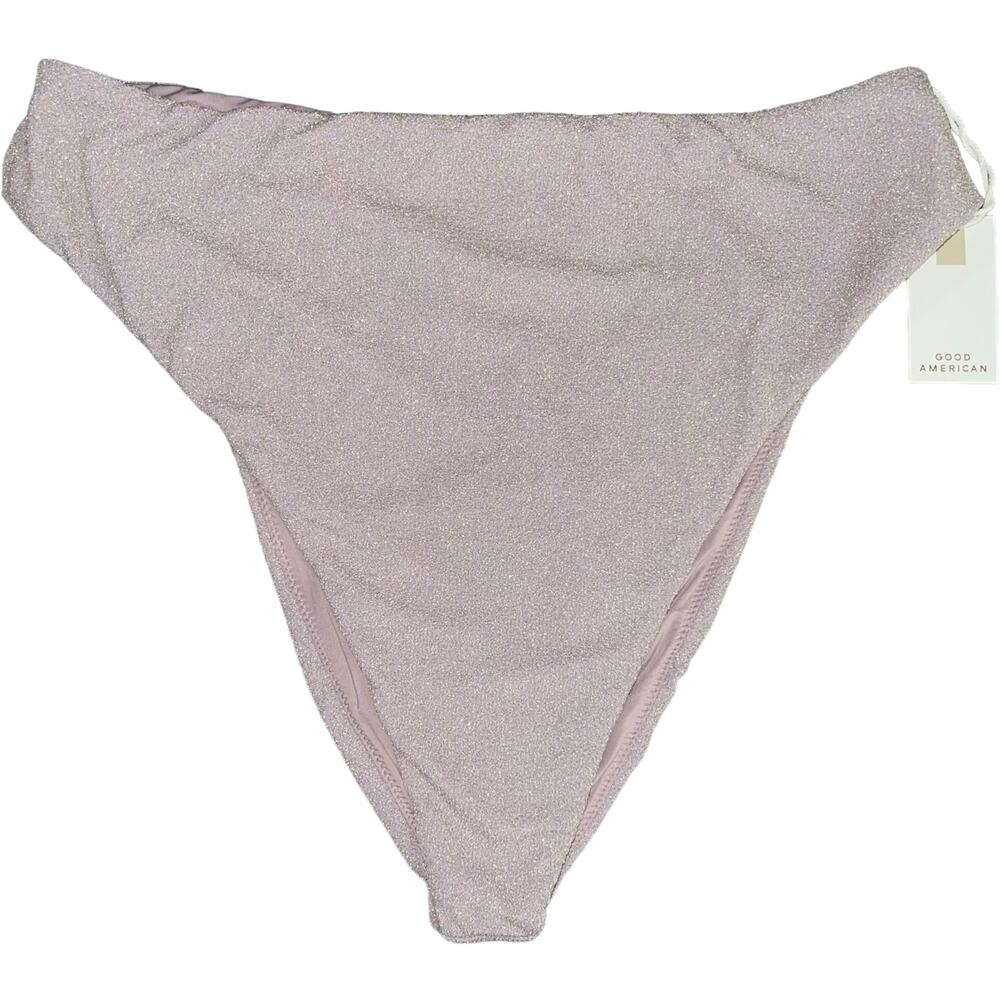 Good American Good Waist Cheeky Bikini Bottom Plus Sz 6 3X Lilac Textured NWT